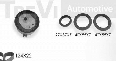 TREVI AUTOMOTIVE kd1208s -  Комплект ремня ГРМ
